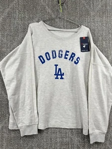 La Dodgers Fanatics 2Xl Long Sleeve T Shirt Los Angeles NWT Light Gray Cream - Picture 1 of 3