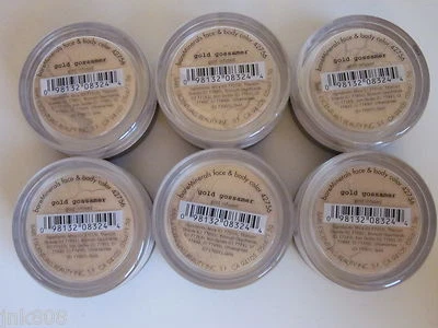 BARE ESCENTUALS bare Minerals Lot of 6 GOLD GOSSAMER Face & Body Color $108 NEW - Image 1 of 4