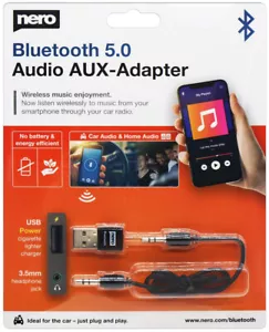 Nero Bluetooth 5.0 Audio AUX-Adapter ( z.B. für KFZ / Auto, Hifi-Anlage, etc.) - Bild 1 von 10