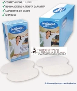 SOTTOASCELLE ADESIVE RIFRESCANTI ANTISUDORE SALVA ABITI-SCATOLA 12 PZ - Picture 1 of 2