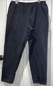 Pantalones de mezclilla para mujer de algodón negro 16W - Imagen 1 de 5