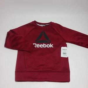 Reebok Boys Fleece Crewneck Sweatshirt Size XS (4/5) Biking Red - Picture 1 of 4