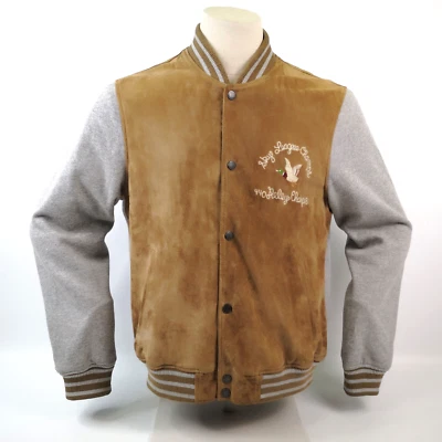 Chevignon Jacke Leder- / Baumwoll Mix Wildleder Jacke Sky League Champs Gr. S - Bild 1 von 4