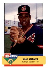1994 Kinston Indians Fleer/ProCards 2634 Jose Cabrera Dominican Republic DR Card