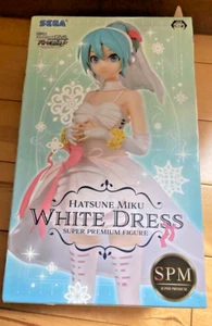 SEGA Jaia Project Diva Hatsune Miku White Dress Super Premium Figure Japan - Picture 1 of 3