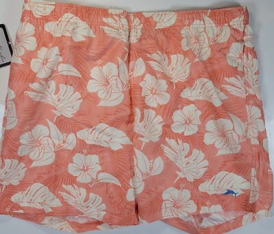 Joe Marlin Mens XL Swim Trunks Suit Bathing Hawaiian Flowers Floral  New   - Image 1 of 4
