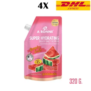 A Bonne Silky Salt Scrub Spa Super Hydrating Watermelon Vitamin E , 320g X4 - Picture 1 of 9