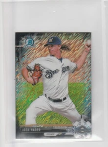 2017 Bowman Chrome Mini Black Shimmer Refractor 077/100 Josh Hader #BCP106 RC - Picture 1 of 1