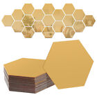  36 Pcs Hexagonal Acrylic Mirror Wall Sticker 36pcs (gold) Bed Room Decor Sticky