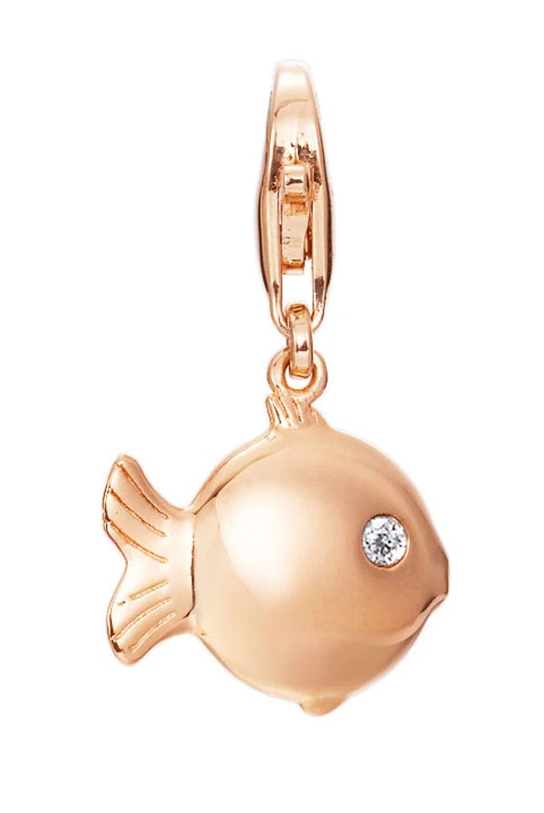 Esprit Damen Charm ESCH91492A000 Fisch in 925 Silber rose mit Steinen neu - Bild 1 von 1
