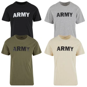 Brandit Army T-Shirt Herren Tee Armee Print 100% Baumwolle S-5XL Jersey Alltag - Picture 1 of 17