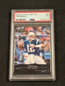 2002 Playoff Prestige Tom Brady PSA 7 NM Card #85 THE GOAT HOF New England - Picture 1 of 5