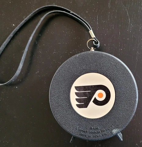 Vintage Philadelphia Flyers NHL Hockey Puck Radio A Sports Sound Prod.  May Work Cover