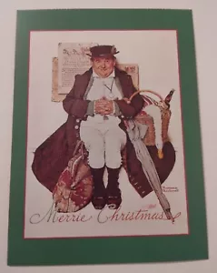 Cartolina d'epoca 1990 NORMAN ROCKWELL - UOMO CON OCA DI NATALE 1938 - ex spedizione gratuita - Foto 1 di 2