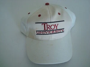 TROY TROJANS THE GAME SPLIT BARS SNAPBACK DEADSTOCK HAT CAP VINTAGE F1 - Picture 1 of 2