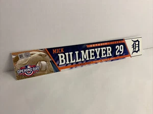 MLB Game Used Mick Billmeyer Detroit Tigers Locker Tag Opening Day 04/07/2017 - Picture 1 of 5