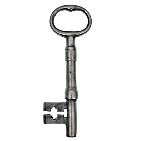 Antique Key - BRIDGE WARD Iron Key with Wire Bow 4⅛" - ref.k316 Cover