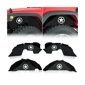 Front & Rear Inner Fender Liners Compatible with 2007-2018 Jeep Wrangler JK &... - Picture 1 of 9