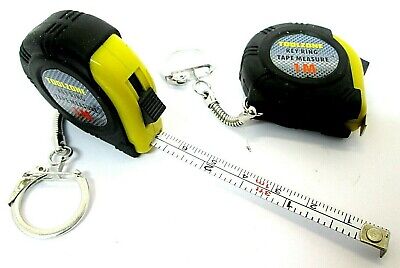 Mini Tape Measure Keyring 1m X2 Set Of Two Measuring Tapes Small Imperial MS139  • 5.95£