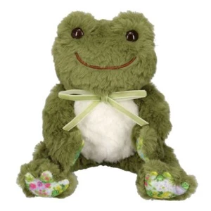 Gurken der Frosch Bohnenpuppe Plüschtier Kräutergarten GR grün flauschig und plump 16cm - Bild 1 von 4