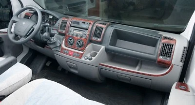 Cockpit Dekor für FIAT DUCATO-CITROEN JUMPER Bj.ab 2006 Wurzelholz Look 25 tlg. - Bild 1 von 4