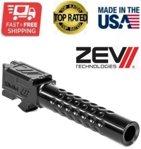 NEW ZEV TECH LATEST OPTIMIZED GLOCK 19 BARREL GEN 3 4 5 BLACK DLC BBL-19-OPT-DLC - Picture 1 of 5