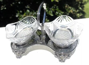 Antique Silver Plated John Round & Son Sheffield Table Centrepiece Serving Dish - Picture 1 of 12