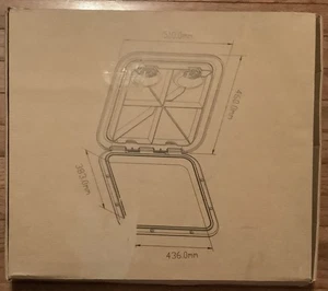 SEAFLO Marine Boat Deck Access Hatch and Lid 20” x 18” Black 510mm x 460mm - Picture 1 of 7