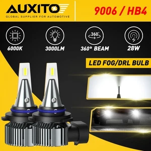 2PCS AUXITO 9006 CSP White LED Fog Driving Light DRL Bulbs High Power Canbus GUS - Picture 1 of 12