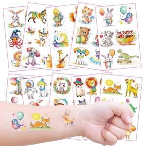 Kinderzimmer Wandtattoo Set Süße Tiere Aquarell Wald Tiere Wandsticker - Bild 1 von 5