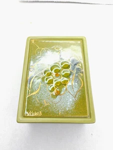 Sasha Brastoff Traube Design Emaille Deckel Schmuckdose Schale MCM - Bild 1 von 22