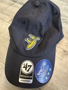 Nueva Gorra de Béisbol Savannah Bananas Sombrero Azul Marino 47 Ajustable Brrr Enfriamiento - Imagen 1 de 6