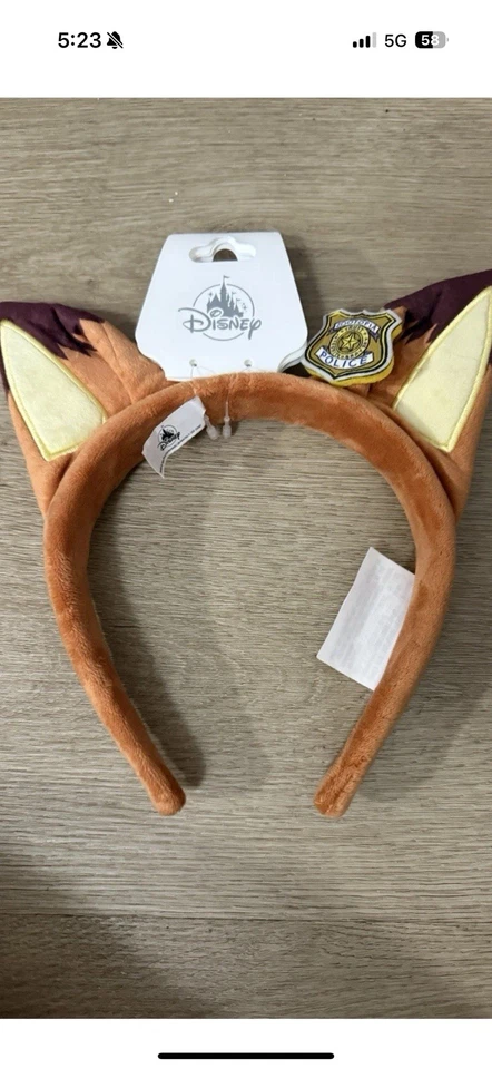 DISNEY PARKS ZOOTOPIA 2 NICK WILDE OREJAS PELUDAS DIADEMA LANZAMIENTO 2025, NUEVO Foto 1 de 1