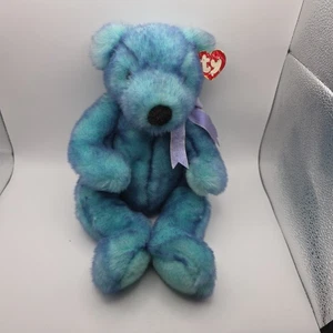 Ty Blaubärchen 15 Zoll Bär Plüschtier Stofftier 1999 blau lila flauschiges ombre Fell - Bild 1 von 3