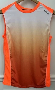 Reebok Men’s Fitted Sleeveless Shirt Stretch Tank Top Neon Sunset Size XL - Picture 1 of 5