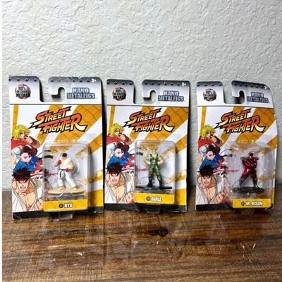 Capcom Street Fighter Nano MetalFigs 100% Diecast Metal Toys Ryu Guile Bison NEW - Image 1 of 4