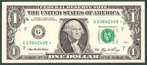 2006 $1 FRN CHICAGO  **STAR** NOTE - SN G 03642408 * - UNC - Picture 1 of 2