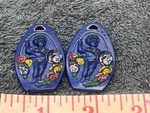 antiguo vidrio deadstock querubín vidrio joyería hacer piezas colgantes victoriano - Imagen 1 de 12