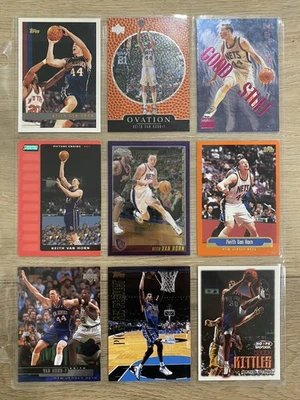 Lote de 9 cartas de Keith Van Horn Kerry Kittles New Jersey Nets inserciones de hazaña años 90 NBA Foto 1 de 2