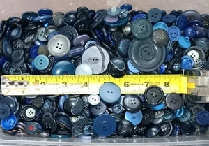 100+ Botones Oceana Vintage Mezcla ~ Tintes Azules Tonos Púrpura Lunar ~ Colorido - Imagen 1 de 9
