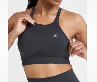 Sujetador deportivo Oner Active azul talla XS sin costuras espalda deportiva gimnasio ajuste de compresión con almohadillas Foto 1 de 4