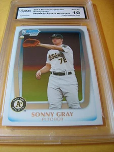 SONNY GRIY A'S 2011 BOWMAN RIFRATTORE CROMATO RC #BDPP35 GRADO 10 - Foto 1 di 1