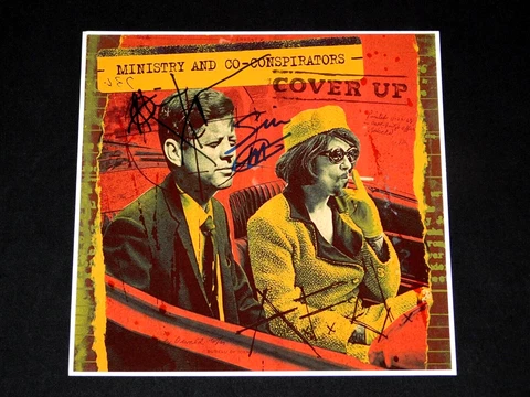 AL JOURGENSEN & SIN MINISTRY SIGNED COVER UP 12X12 ALBUM COVER PHOTO!!! Cover