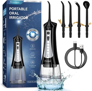 Cordless Water Flosser Dental Oral Irrigator Water Floss Pick Teeth Cleaner New - Picture 1 of 8
