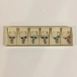 Pier One Imports Wine glass ring Charms, Set Of 6, new in box - Picture 1 of 5