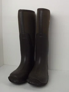 HISEA Waterproof Neoprene Rubber Muck Mud Rain Gardening Women Boot Sz. 5 Brown - Picture 1 of 7