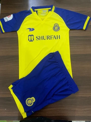 New! Al Nassr Christiano Ronaldo CR7  Home Uniform for kids and Mens Jersey Cover