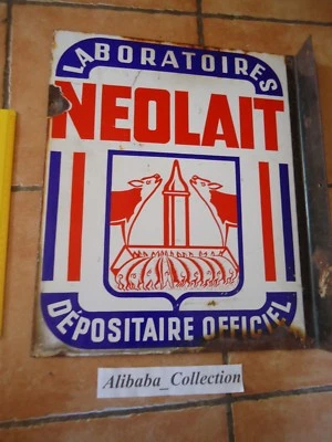 PLAQUE EMAILLée ** LABORATOIRES NEOLAIT ** AGRICOLE FERME COCHON EAS - Photo 1/4
