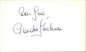 Glenda Jackson English Actress Signed 3" x 5" Index Card ID: 3673