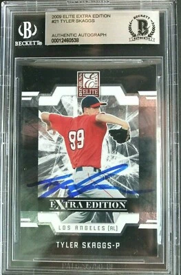 Tarjeta firmada BAS Tyler Skaggs (d.2019) autografiada 2009 Donruss Elite Edition #21 Foto 1 de 2